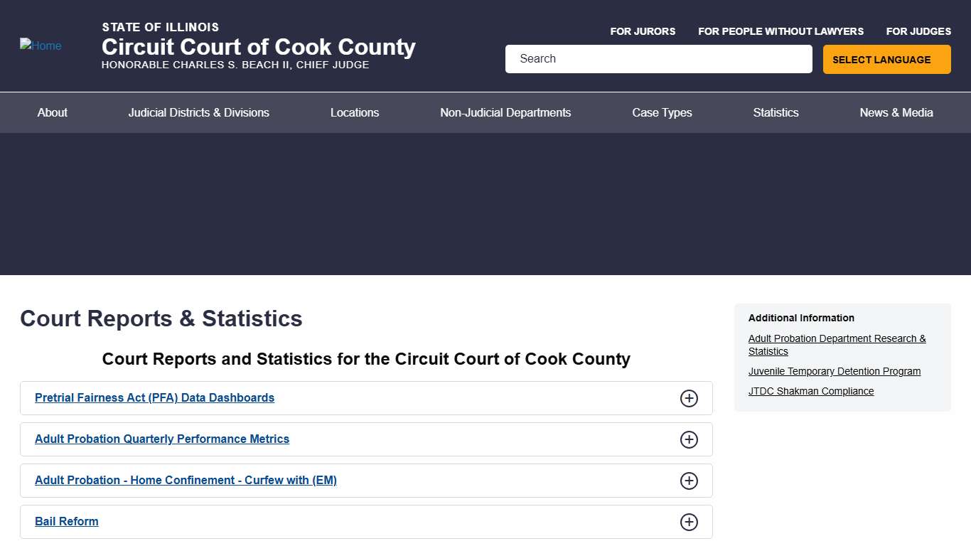Court Reports & Statistics Circuit Court of Cook County